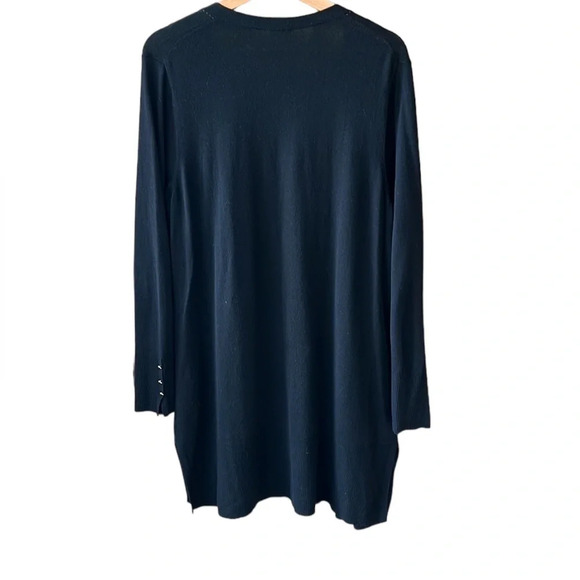 Talbots Closet Staple Black Cardigan. Long Line. Open Front. Soft & Light. XLp - Picture 6 of 6
